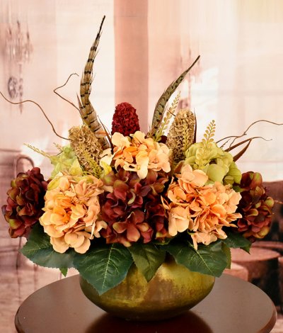 (image for) Hydrangeas and Pods in Sosa Bowl AR485