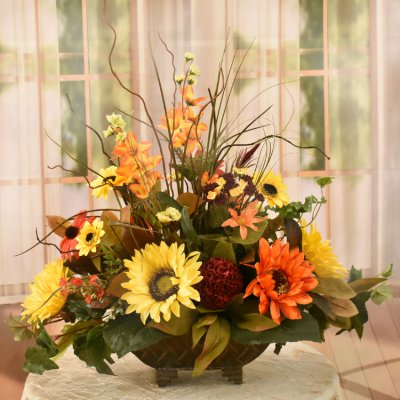 (image for) Sunflower and Wildflower Silk Centerpiece AR508