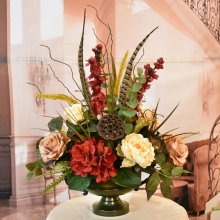 (image for) Hydrangea Peony and Delphinium Silk Flower Arrangement