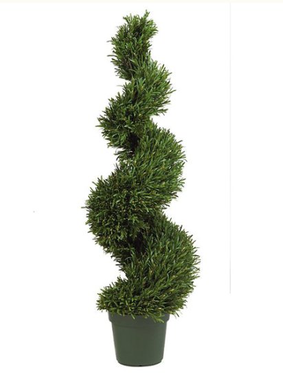 (image for) 4' Rosemary Spiral Topiary Artificial Tree (Indoor/Outdoor) TEXT_CLOSE_WINDOW