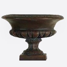 Antique Brown Pedestal Urn - Item 294722- out of stock