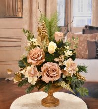 (image for) Rose Gold Faux Christmas Arrangement