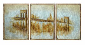 (image for) CVTOP1057: "Bridge In a Blue Haze-Impressionistic View" 20x30" Each