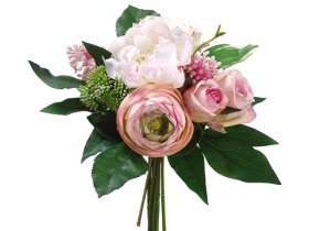 Peony/Rose/Lilac Bouquet Pink Cream FBQ043-PK/CR