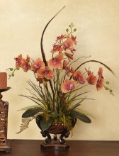 Phalaenopsis Orchid Floral Design with Feathers 0157