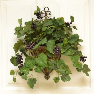 (image for) Metal Wall Sconce with Grape Ivy - Wall Accent SC05