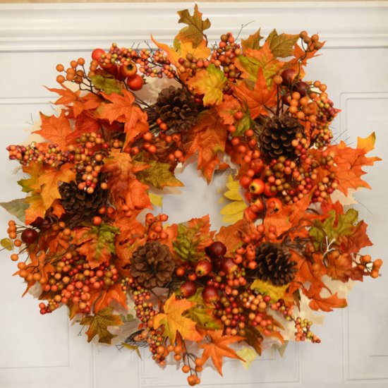 (image for) Fall Leaf and Berry Wreath WR4889 - Out of Stock TEXT_CLOSE_WINDOW
