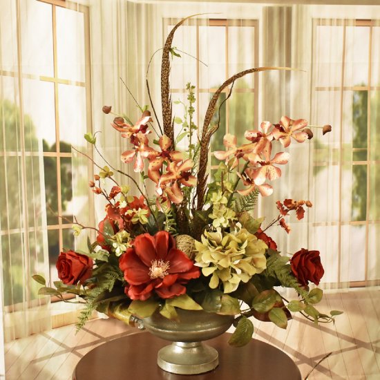 (image for) Burgundy and Green mixed Floral Arrangement AR446 TEXT_CLOSE_WINDOW