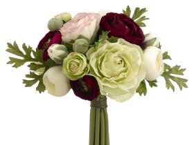 (image for) Ranunculus Bouquet Burgundy Green FBQ368-BU/GR