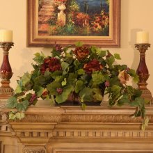 (image for) Grape Ivy with Burgundy Hydrangeas GR183