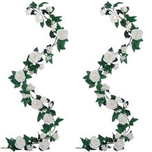 (image for) 6" ROSE/STEPHANOTIS GARLAND- S7161 (6 piece min)