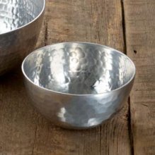 (image for) Hammered Silver - Aluminum Bowl V-024