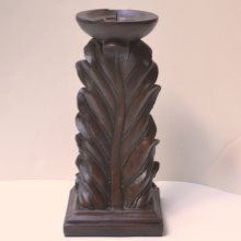 (image for) 12" Leaf Motif Designer Resin Candleholder V-08