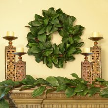 (image for) Magnolia Leaf Wreath and Garland Set WR1507