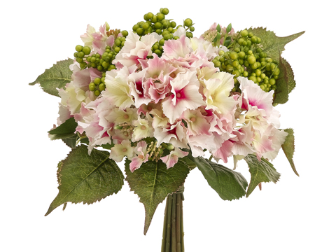 (image for) Pink Lilac Hydrangea/Berry Bouquet FBQ948-PK/LL TEXT_CLOSE_WINDOW
