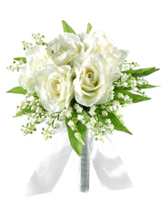 (image for) Cream Rose/Lily Bouquet FBX670-CR TEXT_CLOSE_WINDOW