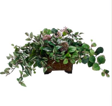 (image for) Faux Greenery Arrangement with Wandering Jew & Peperomia GRWP7872 TEXT_CLOSE_WINDOW