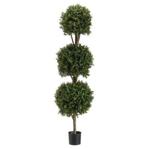 (image for) 5' Triple Ball-Shaped Boxwood Topiary Tree # TP 275 TEXT_CLOSE_WINDOW